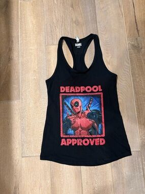 Marvel Black Deadpool Razorback Tank Top